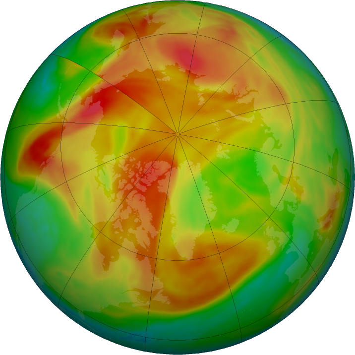 Arctic ozone map for 10 April 2023